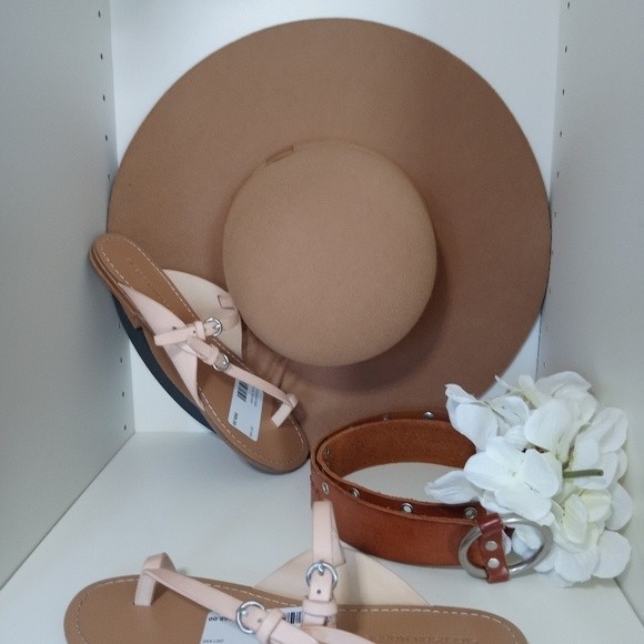 SIGERSON MORRISON tan leather strappy flat sandals SZ 6.5 - Picture 4 of 7